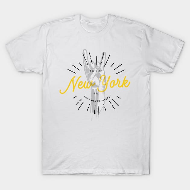 The City New York that never sleeps T-Shirt by NJORDUR